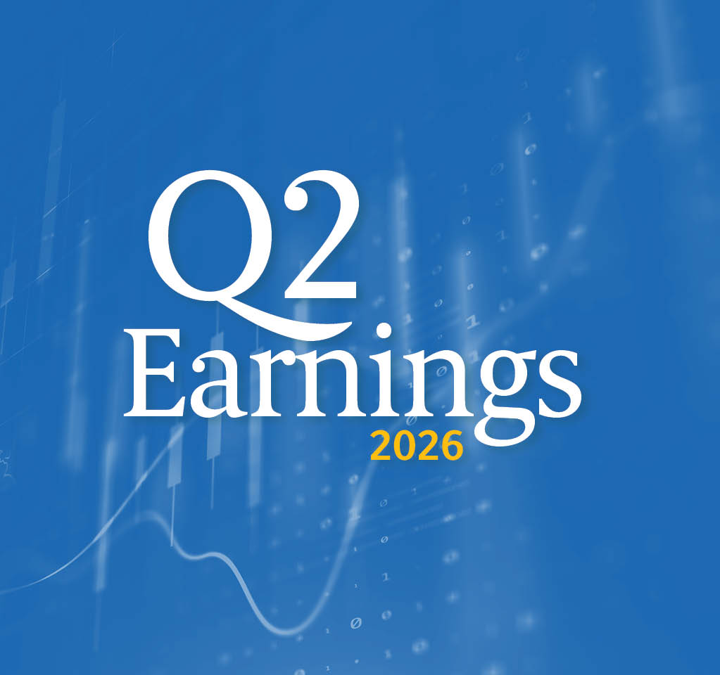 Q2 2026 corporate earnings announcement graphic
