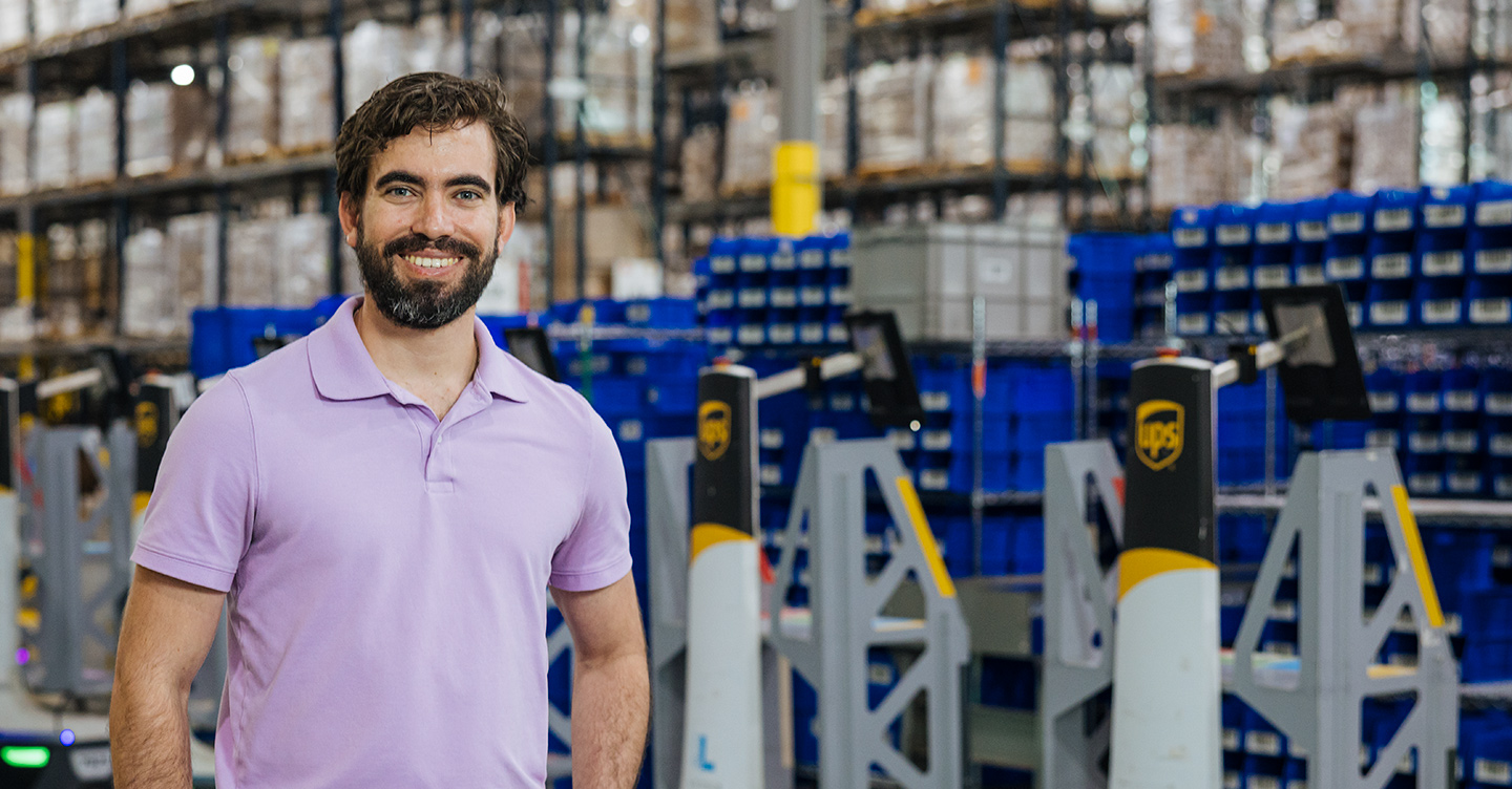 Image of a smiling UPS employee