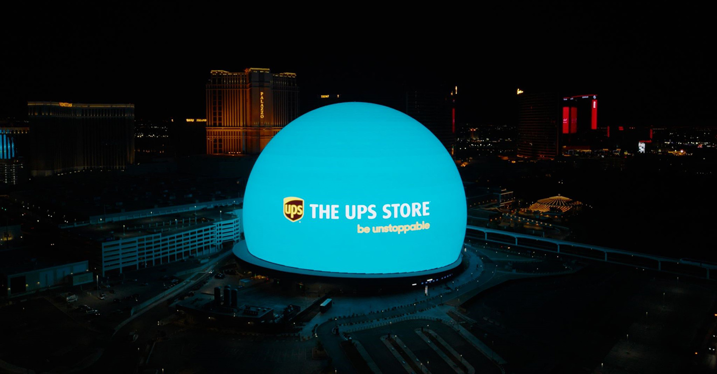 The Ups Store Rolls Out New Digital Ad On Las Vegas Sphere 2595