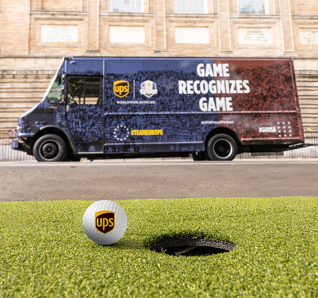 UPS truck and UPS golf ball