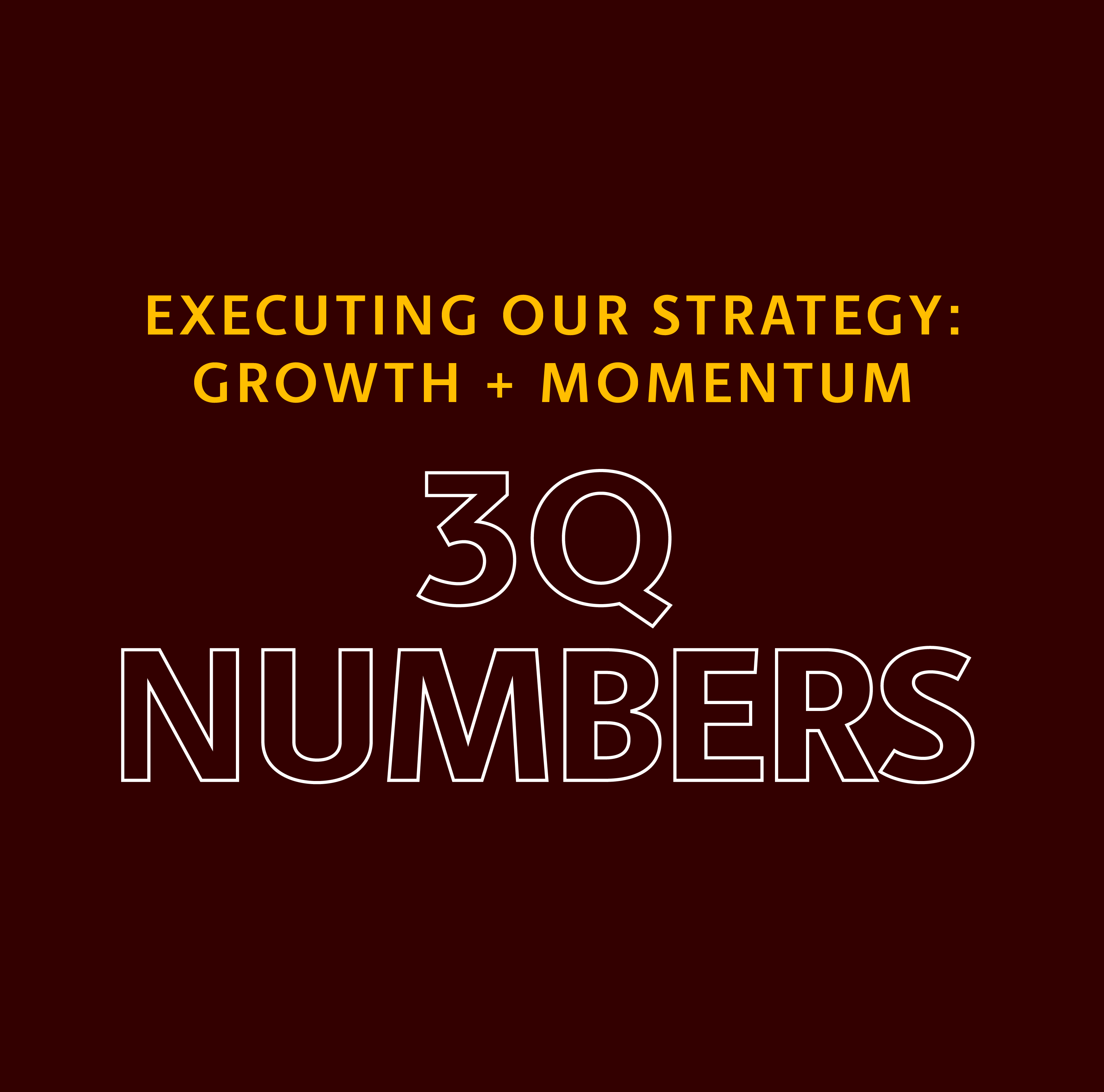 3Q numbers growth and momentum slide