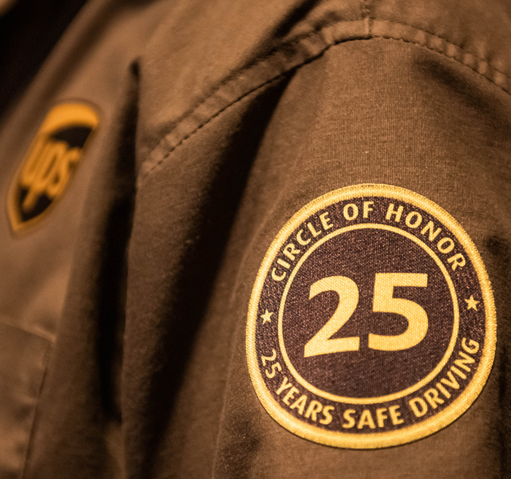 UPS uniform with Circle of Honor patch