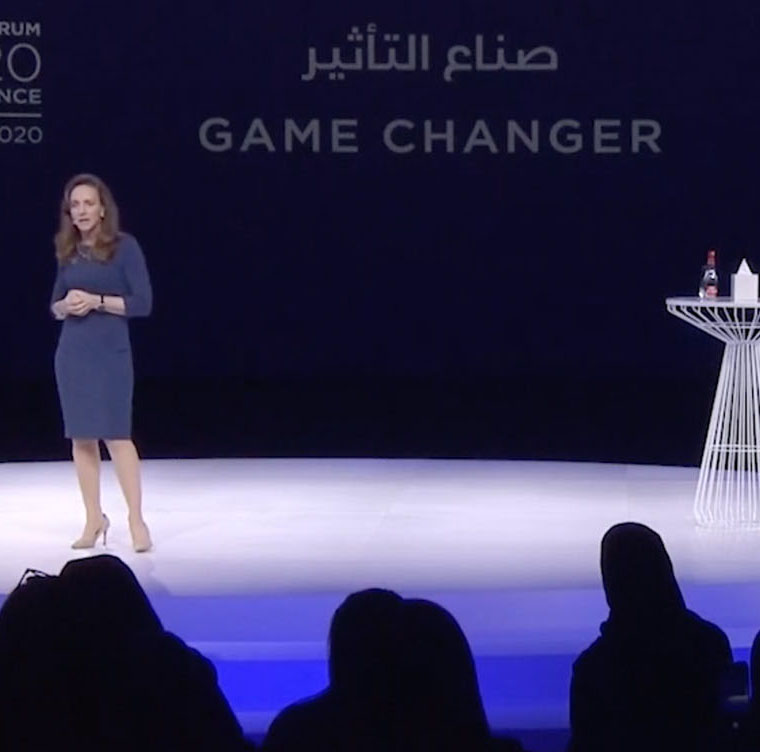 Laura Lane delivers Game Changer talk at Global Womens Forum